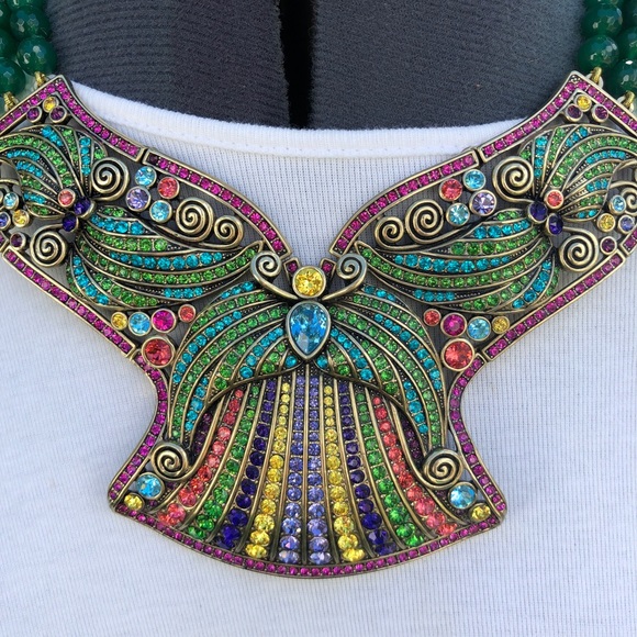 Heidi Daus 🆕 “Ornamental Elegance” butterfly drop necklace - Picture 4 of 9